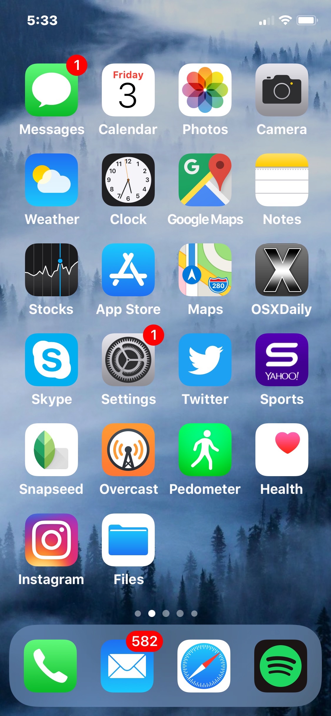 iPhone X Screenshot example