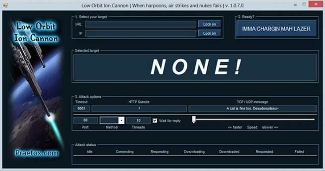 Low Orbit Ion Cannon DDOS tools