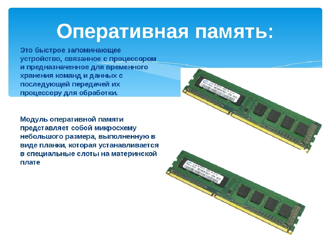 Оперативная память фото для презентации