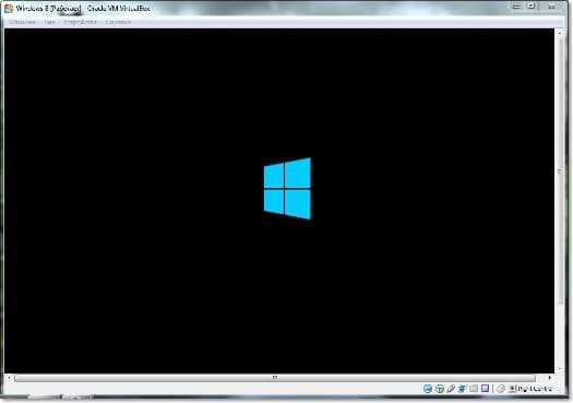 Запуск установки Windows 8 на виртуальной машине