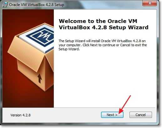 Начало установки VirtualBox