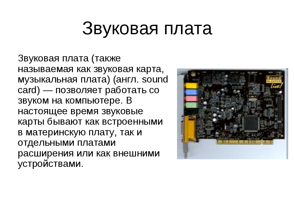 Как выглядит звуковая карта на компьютер