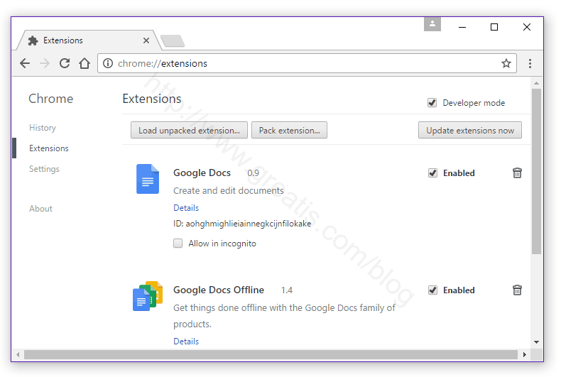 Remove GARBAGE CLEANER.EXE Virus from Chrome Extensions