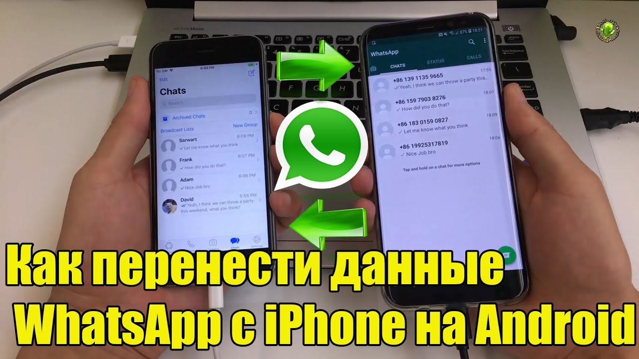 Перенос данных с iphone на андроид