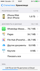 освободить место icloud