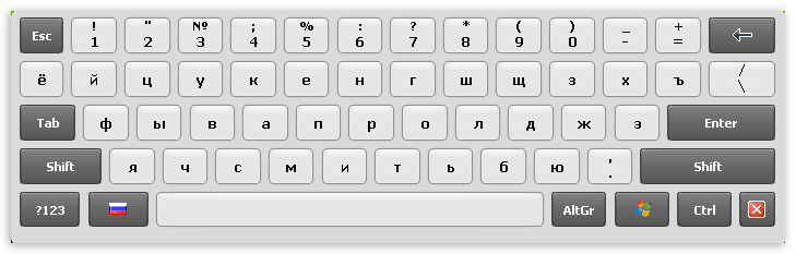 Платная виртуальная клавиатура для Windows Hot Virtual Keyboard