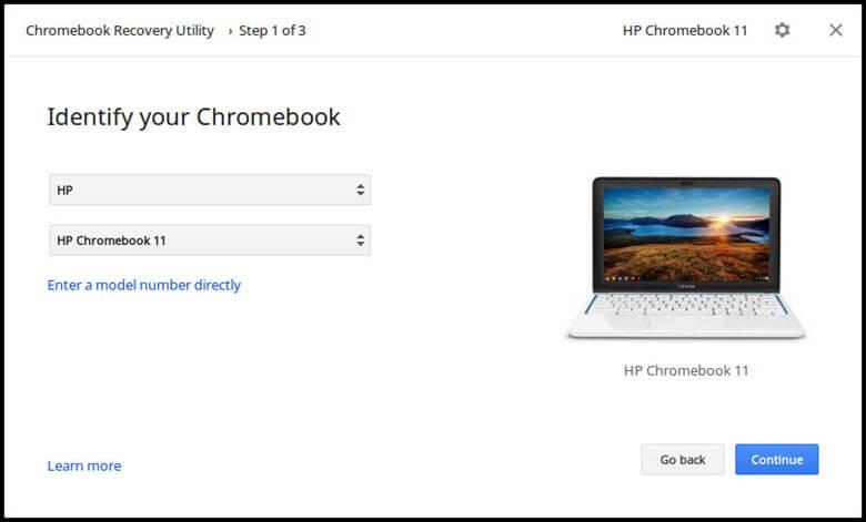 Утилиты восстановления Chromebook