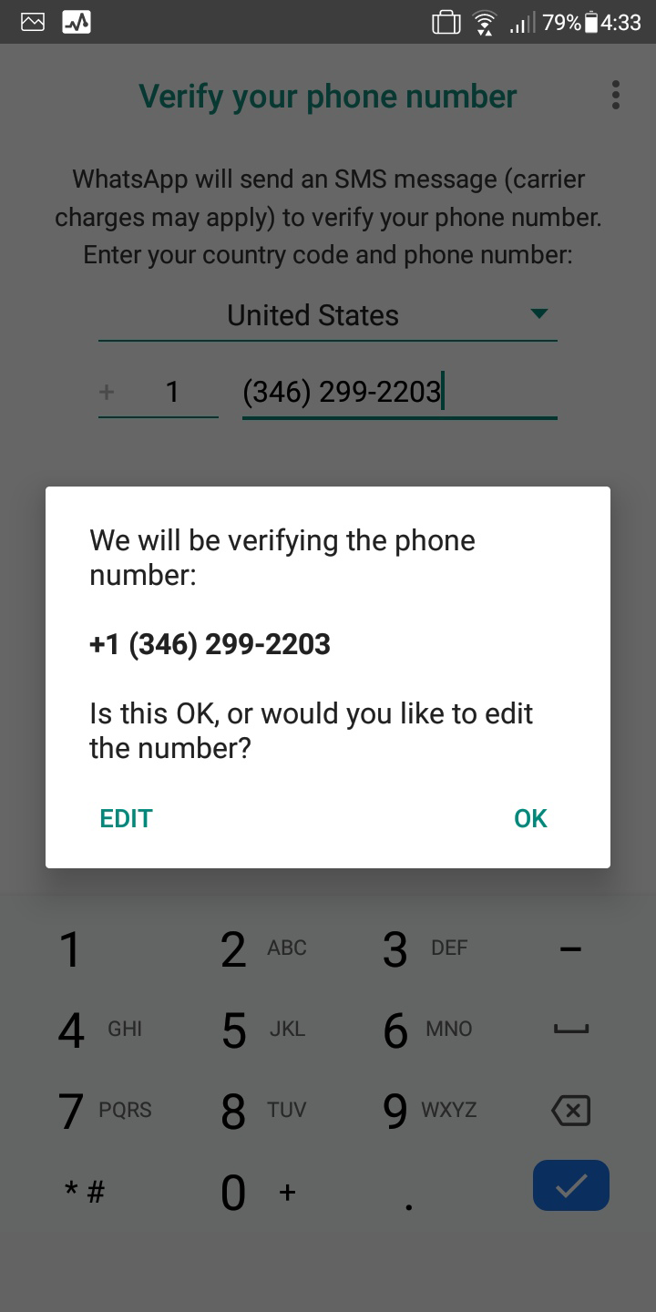 American number for WhatsApp in 2019