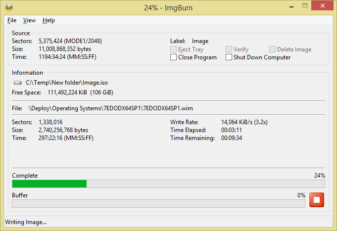 Setting Destination File