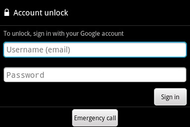 unlock android using forgot pattern feature