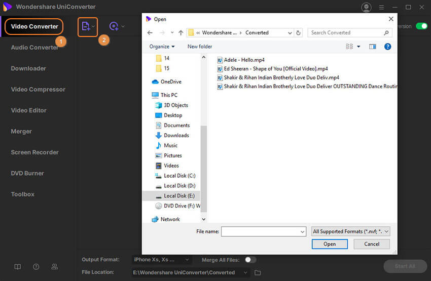 Add videos to the video compressor