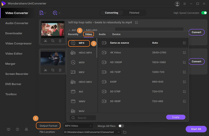 choose a smaller video format