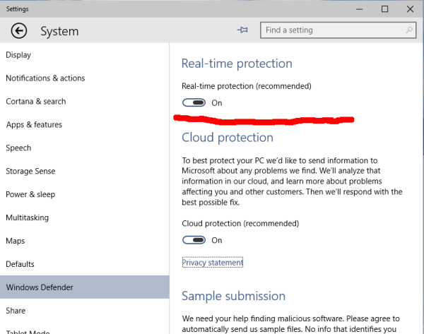 Windows 10 Disable Windows Defender
