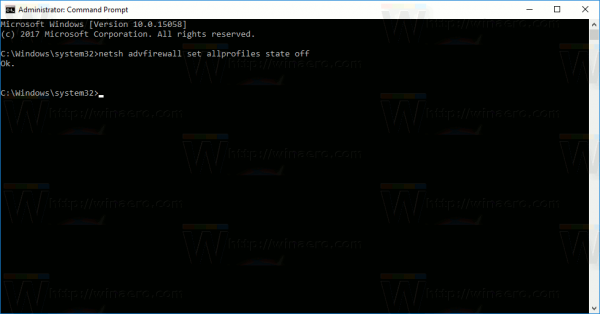 Disable Windows Firewall In Windows 10 In Cmd