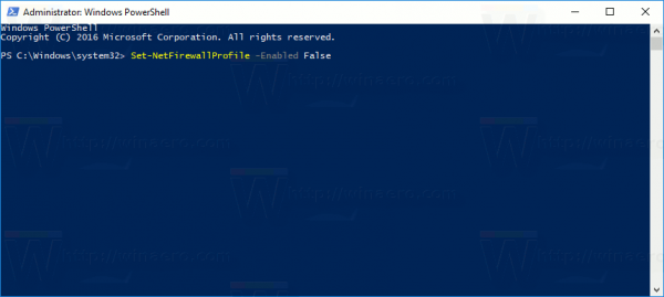 Disable Windows Firewall In Windows 10 In Powershell
