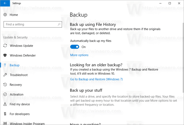Windows 10 Settings Backup
