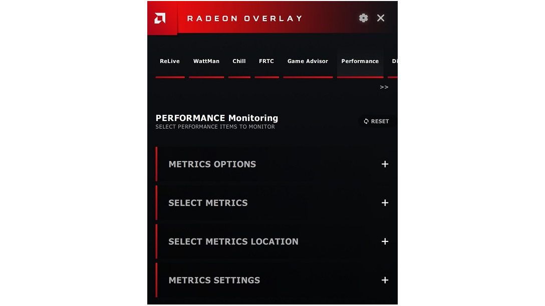 Options for customizing PERFORMANCE Monitoring