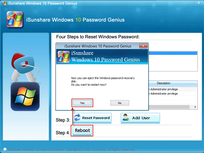 bypass lost password to reboot windows 10