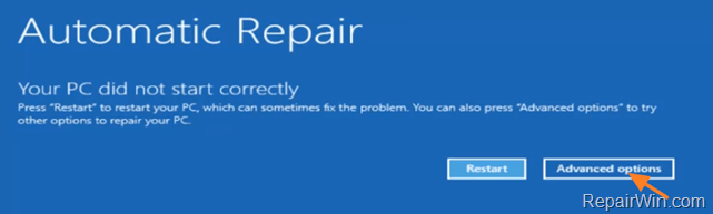 fix startup repair loop