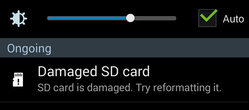 SD card is damaged. Try reformatting it