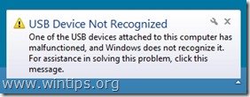 USB device not recognized